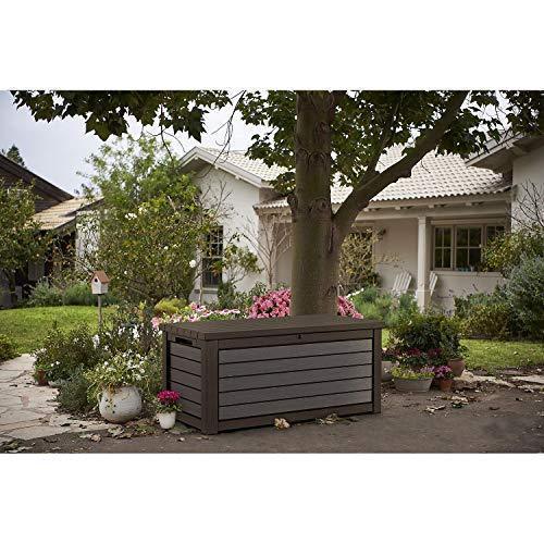 2026 Sales165 Gallon Weather Resistant Resin Deck Storage Container Box Outdoor Patio Garden Furniture, Brown