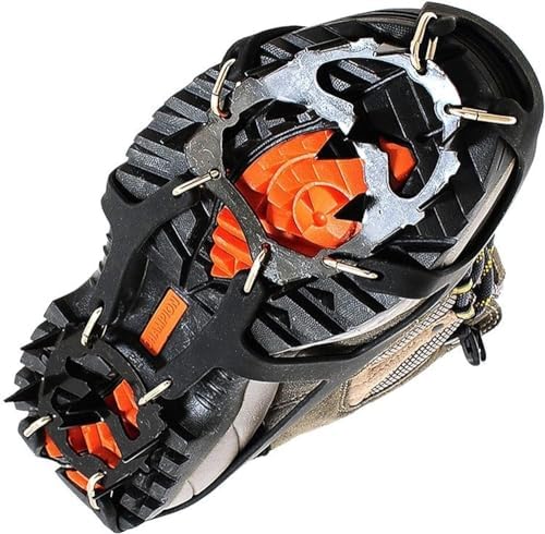 2026 Sales18 Teeth Anti-Slip Ice Snow Grips - Traction Cleats for Shoes & Boots, Durable Ice Grips for Winter Safety, Perfect for Hiking, Walking, and Outdoor Activities