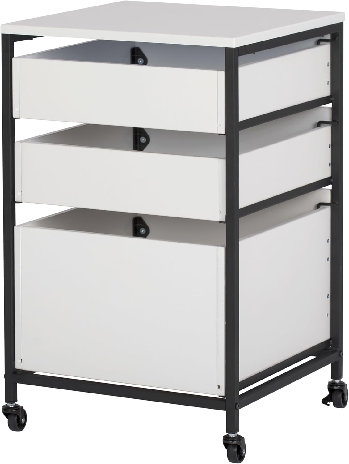 2026 Sales4-layer portable storage organizer box, suitable for bathrooms, kitchens, handicrafts, home offices or laundry rooms. The color is charcoal grey/white.