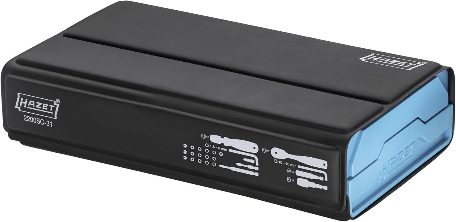 2026 SalesSmart Tool Kit 2200SC-31 I 73-piece set, drive: hexagon 6.3 (1/4 inch), capable of accommodating the maximum number of tools in the smallest space for optimal overview, foldable tool kit