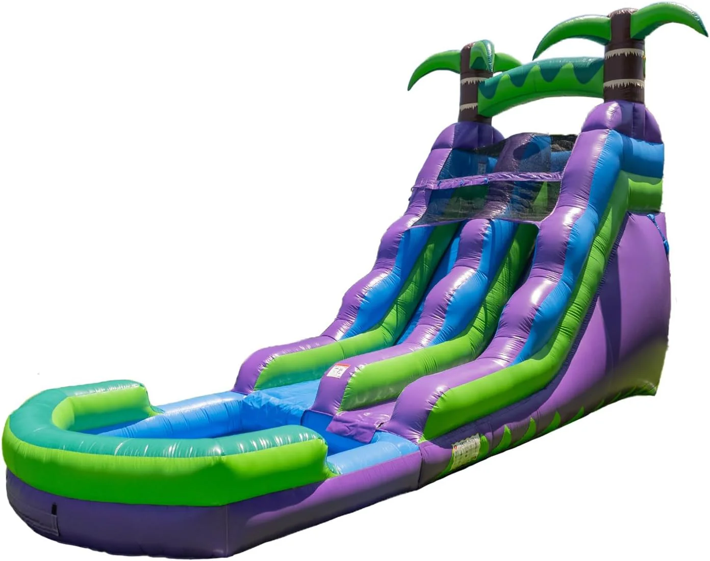 2026 Sales16�� Purple Tropical Lightweight Premium Commercial Grade Water Slide Inflatable with Attached Pool for Kids and Adults (with Blower), Wet Dry Use, Summer Fun