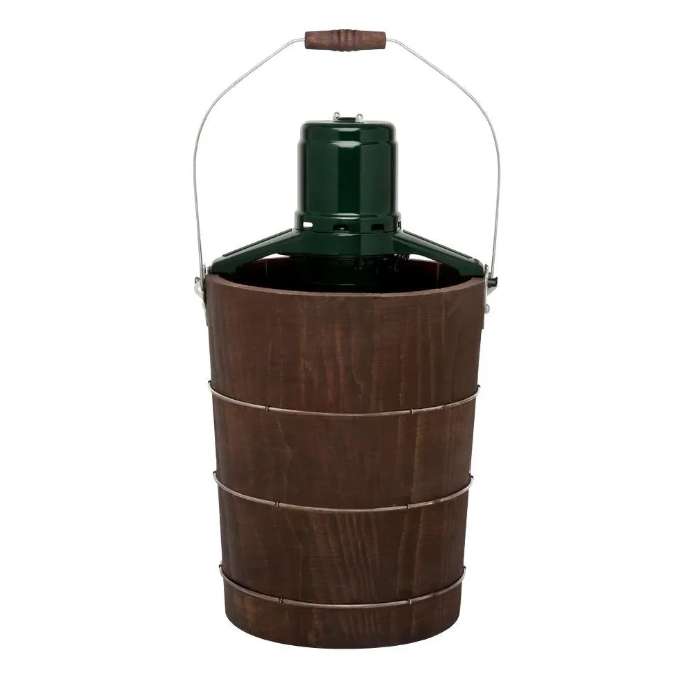 2026 Sales6 Qt. Green and Brown Electric Ice Cream Maker