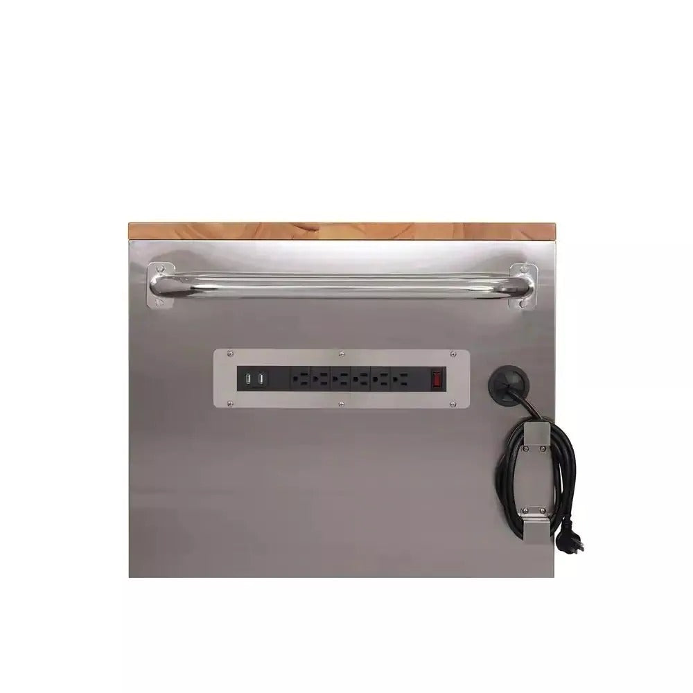 2026 Sales72 in 18-Drawer 24 in. D Mobile Workbench with Solid Wood Top Stainless Steel