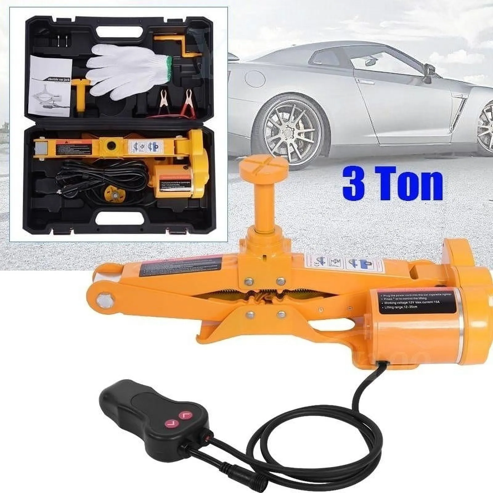 2026 Sales3Ton 12V DC Automotive Car Electric Jack Lifting SUV Van Garage and Emergency Equipment