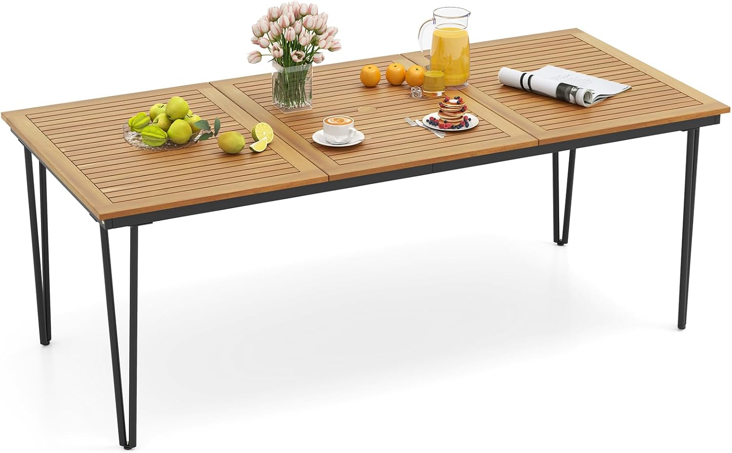 2026 SalesRELAX4LIFE Wooden Outdoor Dining Table for 8, 79