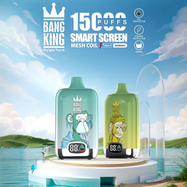 Bang King smartscreen 15000 Puffs Sell Well LED Display Disposable Vape(Box of 3)