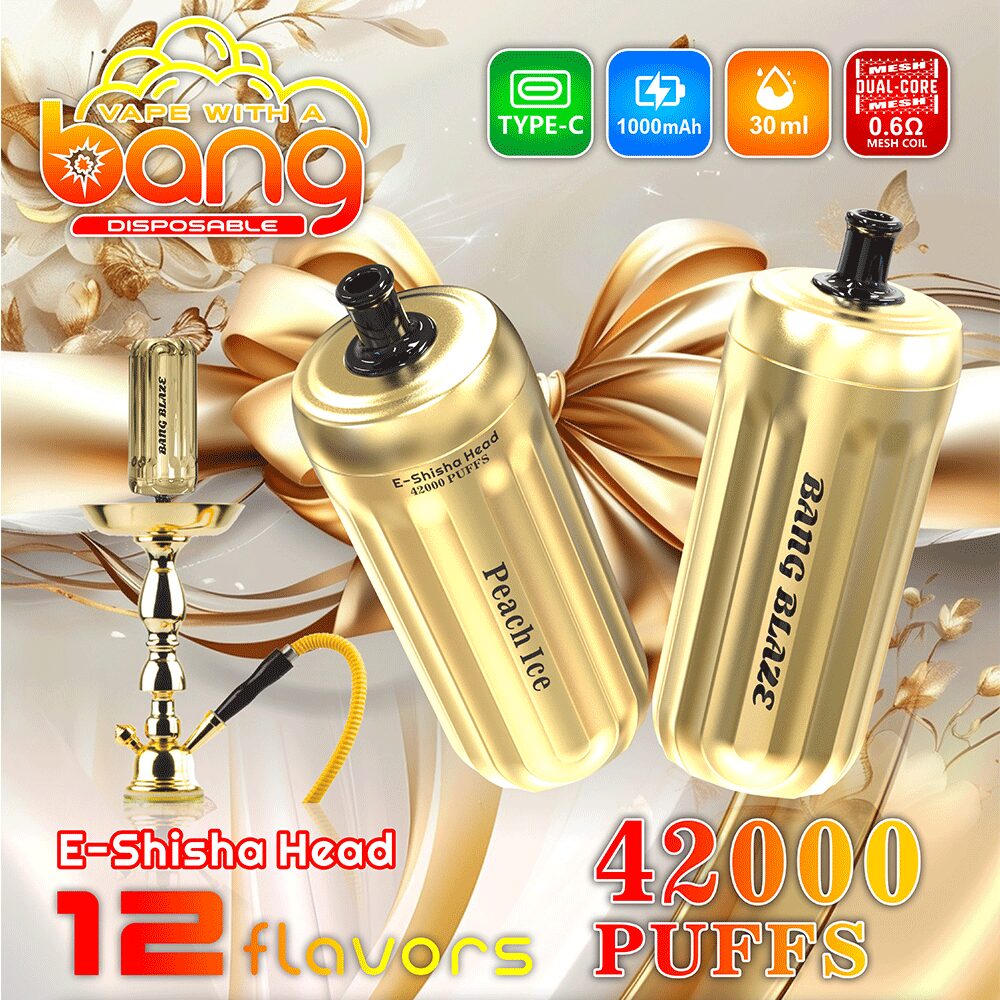 Bang E-Shisha Head 42000 42K Puffs Gold LED Display Disposable Vape(Box of 3) product image