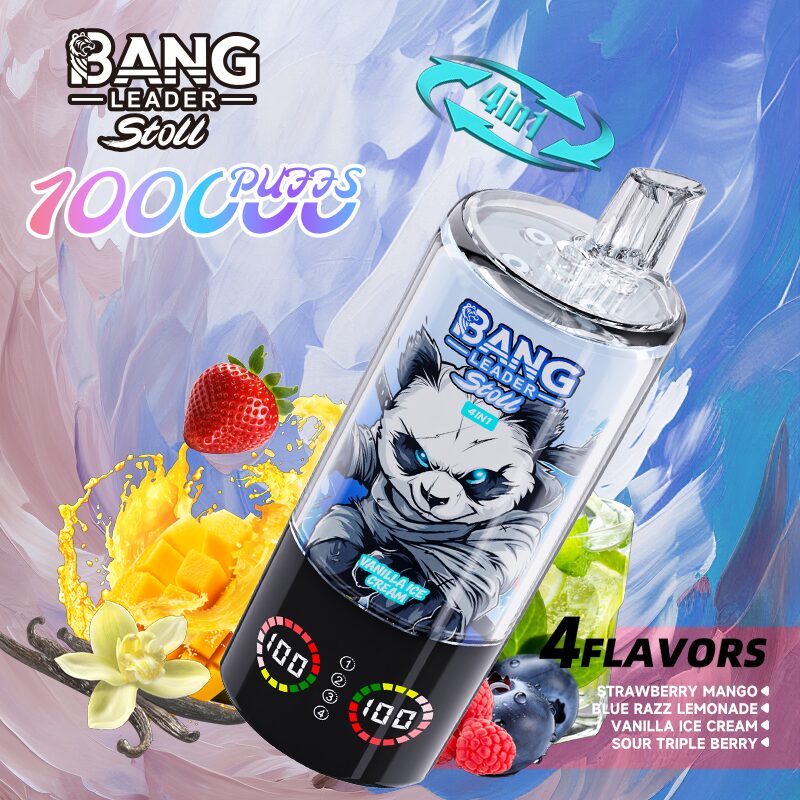 Bang Leader Stoll 100K 100000 Puffs 4 in 1 Flavors & Quad Mesh Coil LED Display Disposable Vape product image
