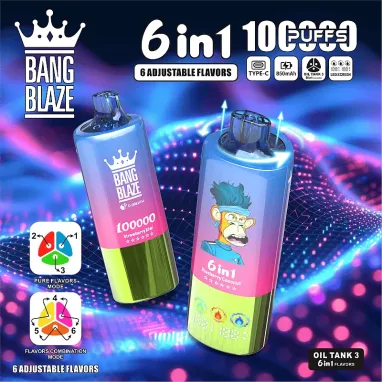 New Bang Blaze 100k Puffs 6 in 1 Flavors Disposable Vape with LED Screen