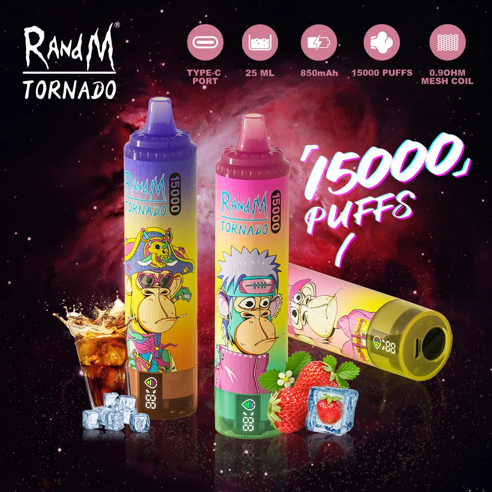 Fumot RandM Tornado 15000 Puffs Hot New Products LED Display Disposable Vape