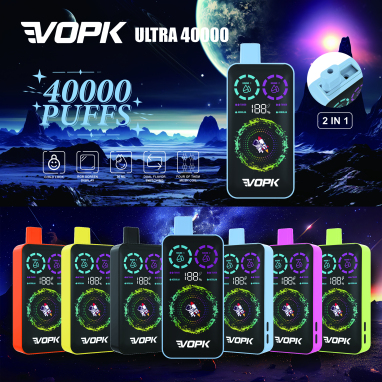 VOPK ULTRA 40000 40K Puffs Double Taste RGD Screen Display Disposable Vape