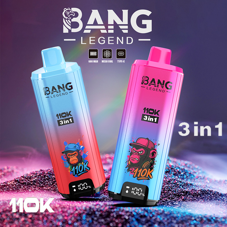 Bang Legend 110000 Puffs 3in1 Vape – Ultra Long-Lasting, Mesh Coil, Type-C Charging